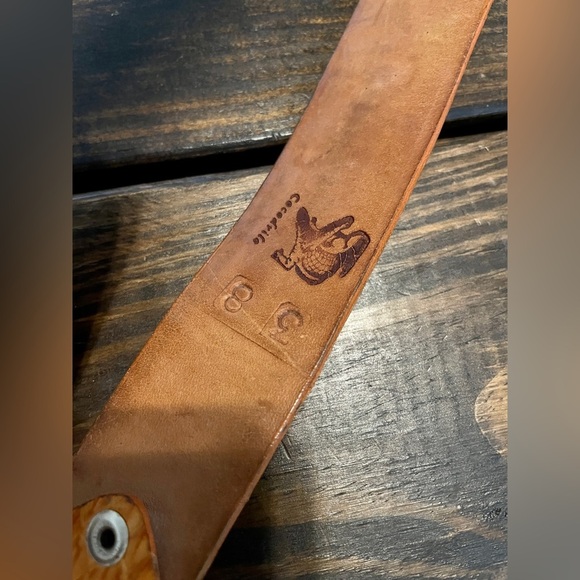 Los Altos Buttercup Genuine Crocodile Belt men’s size 38 - Picture 6 of 7